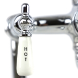 Traditional Rim-Mounted Tub Filler with Handshower in Polished Chrome