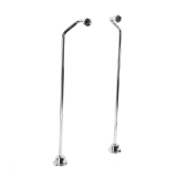 1/2 in. x 24 in. Double Offset Bath Supplies in Polished Chrome