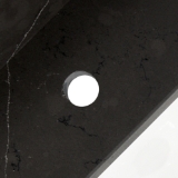 49 in. x 22 in. Broadway Black Quartz Vanity Top with Ceramic Basin