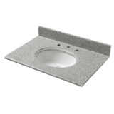 37 in. x 22 in. Napoli Granite Vanity Top with Oval Basin and 8 in. Faucet Spread