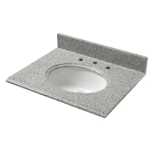 25 in. x 22 in. Napoli Granite Vanity Top with Oval Basin and 8 in. Faucet Spread