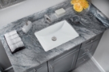 Undermount 20 in. Glazed Porcelain Trough Bathroom Sink in White