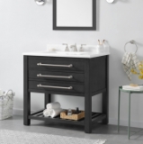 Wesley 36 in. Vanity in Iron Gray with Engineered Stone Top & Ceramic Basin