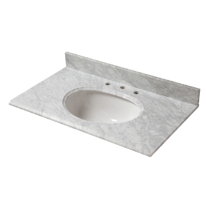 31 in. x 22 in. Vanity Top with Oval Basin and 8 in. Faucet Spread