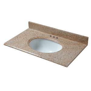 37 in. x 22 in. Vanity Top with Oval Basin and 4 in. Faucet Spread