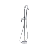 Caylin Single Handle Freestanding Tub Faucet with Handshower in Chrome