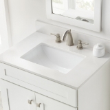 31 in. x 22 in. Winter White Engineered Stone Vanity Top and 8 in. Faucet Spread