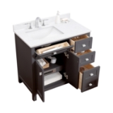 Juniper 36 in. Vanity in Charcoal Gray with Engineered Stone Top and Ceramic Basin