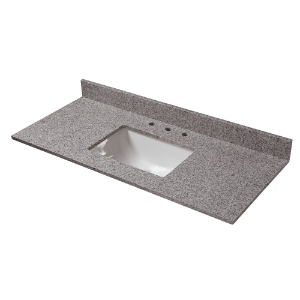 49 in. x 22 in. Vanity Top with Trough Basin and 8 in. Faucet Spread