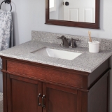 31 in. x 19 in. Napoli Granite Vanity Top with Trough Basin and 4 in. Faucet Spread