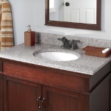 37 in. x 19 in. Napoli GraniteVanity Top with Oval Basin and 4 in. Faucet Spread