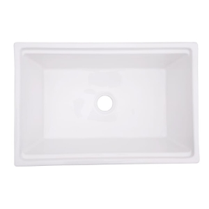 30 in. Single Bowl Reversible Apron Front Fire Clay Kitchen Sink - Workstation