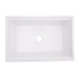 30 in. Single Bowl Reversible Apron Front Fire Clay Kitchen Sink - Workstation