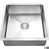16 in. Micro Radius Single Bowl Undermount Square 16 Ga. Stainless Steel Bar Sink
