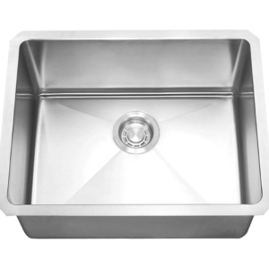 23 In. Micro Radius Single Bowl Undermount Rectangle 16 Ga. Stainless Steel Kitchen Sink