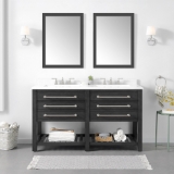 Wesley 60 In. Double Vanity In Iron Gray With Engineered Stone Top & Ceramic Basins