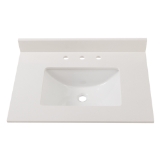 31 in. x 22 in. Winter White Engineered Stone Vanity Top and 8 in. Faucet Spread