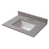25 in. x 19 in. Napoli Granite Vanity Top with Trough Basin and 4 in. Faucet Spread