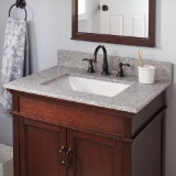 31 in. x 22 in. Napoli Granite Vanity Top with Trough Basin and 8 in. Faucet Spread