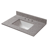 31 in. x 22 in. Vanity Top with Trough Basin and 8 in. Faucet Spread