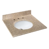 25 in. x 22 in. Vanity Top with Oval Basin and 8 in. Faucet Spread