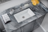 Undermount 21 in. Glazed Porcelain Trough Bathroom Sink in White