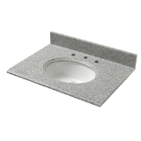 31 in. x 22 in. Napoli Granite Vanity Top with Oval Basin and 8 in. Faucet Spread