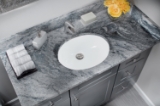 Undermount 17 in. Glazed Porcelain Oval Bathroom Sink in White